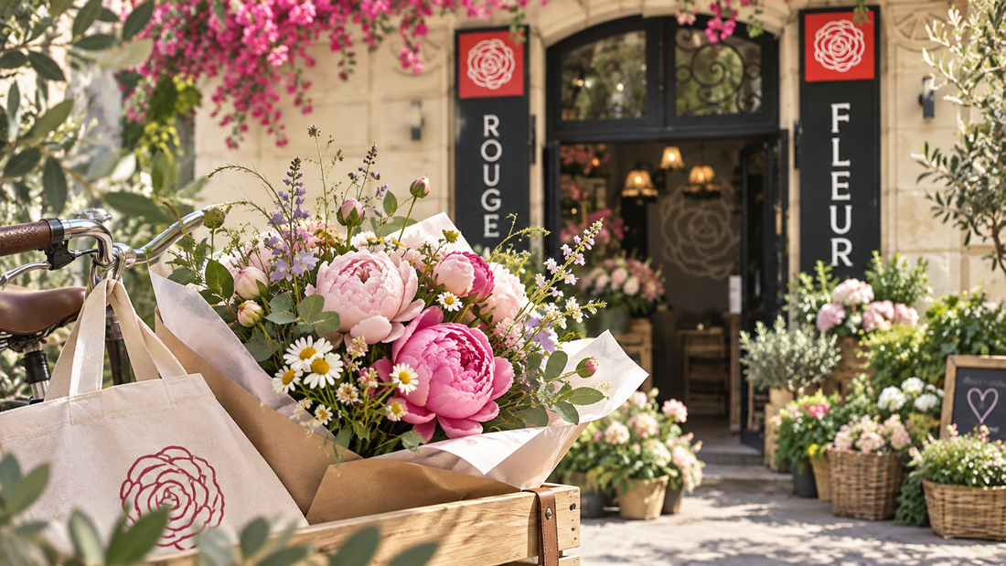 Livraison de fleurs à Caen – bouquet de saison préparé par l’atelier Rouge Pivoine place Saint-Martin