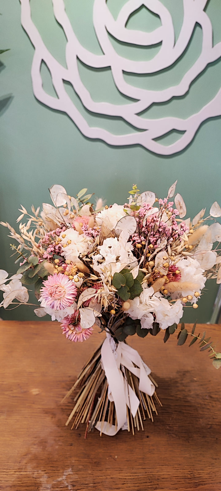 bouquet pour mariage fleurs séchées par Rouge Pivoine Fleuriste Caen spécialiste Mariage