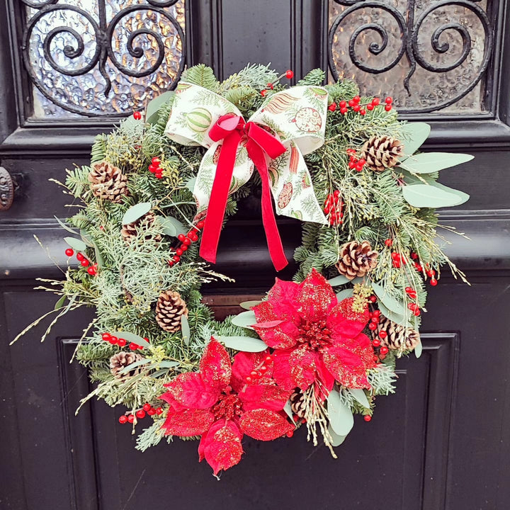 Couronne de Noël artisanale de Rouge Pivoine 
