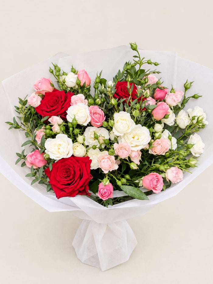 Bouquet de roses variées